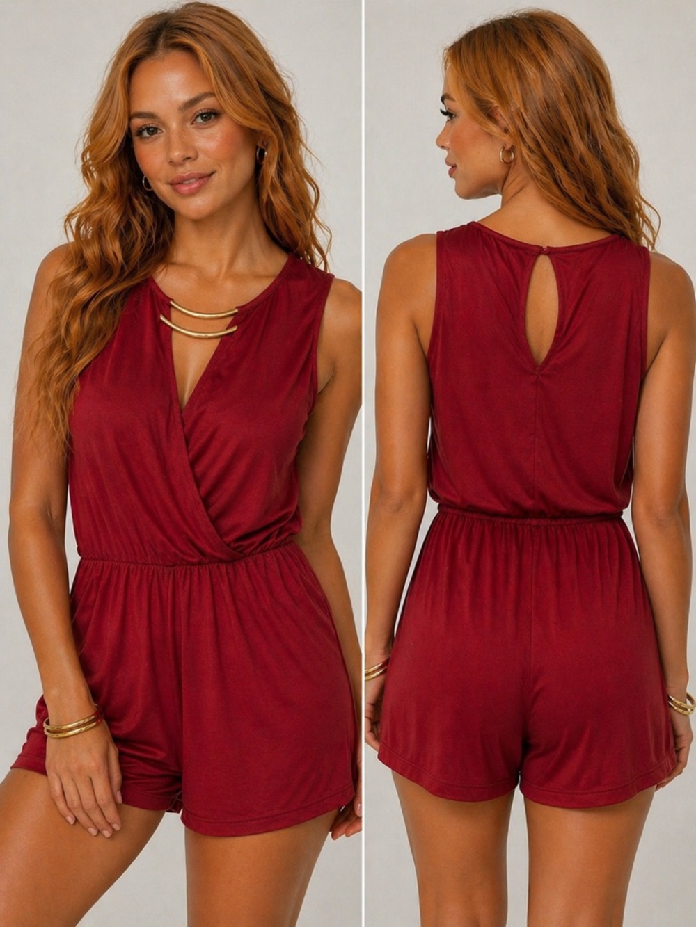 🔥 Charlotte Russe Red Romper – Size Small